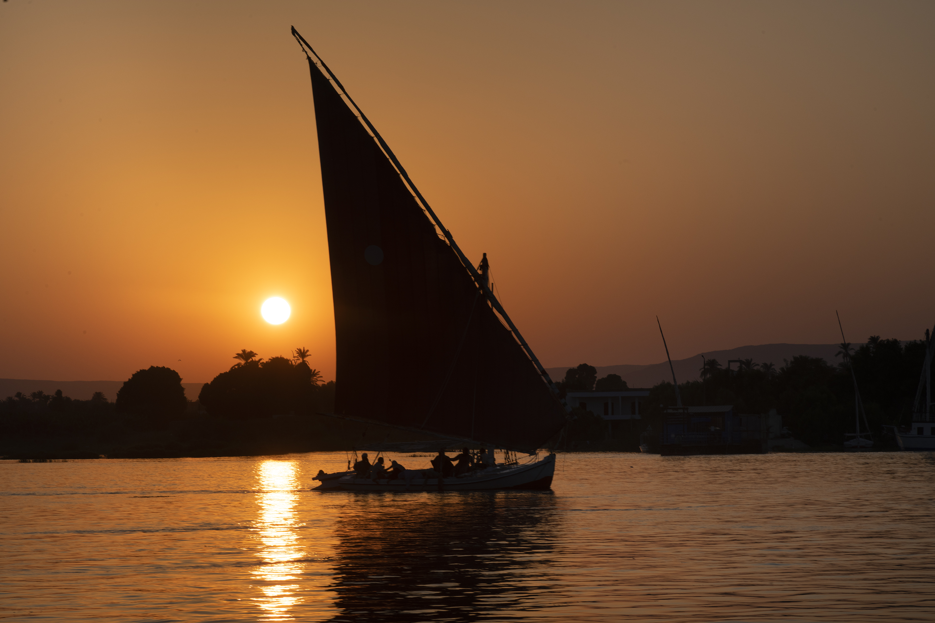 Felucca at Sunset, Luxor, Egypt. Photo by Scott Bennett