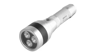 The Mares EOS 20LRZ underwater torch is a rechargeable torch with 2300 lumens of power and 100 minutes of autonomy.