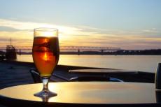 Beer and bridge, Little Belt, Denmark. Photo Peter Symes