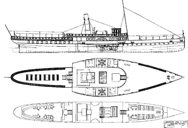 Archival drawings, original plans and perspectives, of the Plinio III